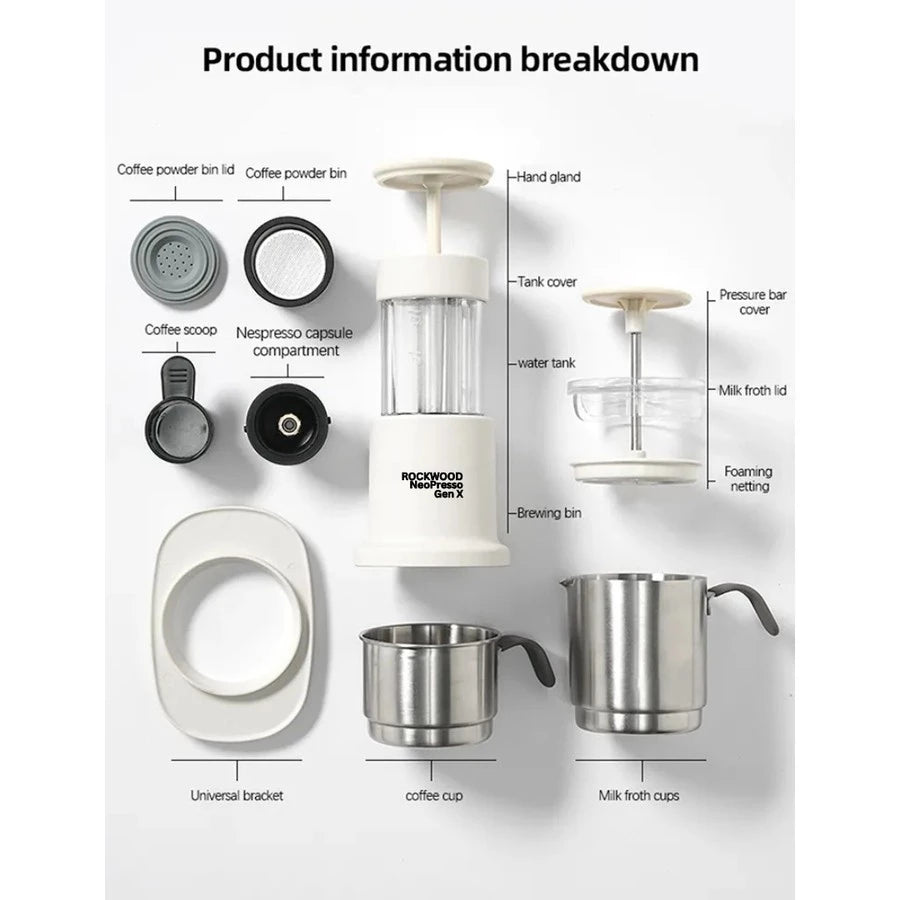 Minipresso pembuat espresso portable dengan Steam susu