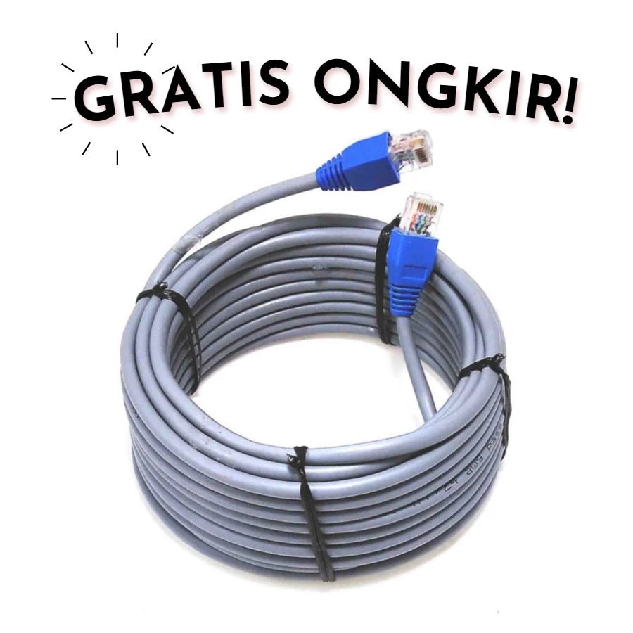 Kabel UTP LAN Cat 6 30 Meter Telebit kecepatan 1Gbps