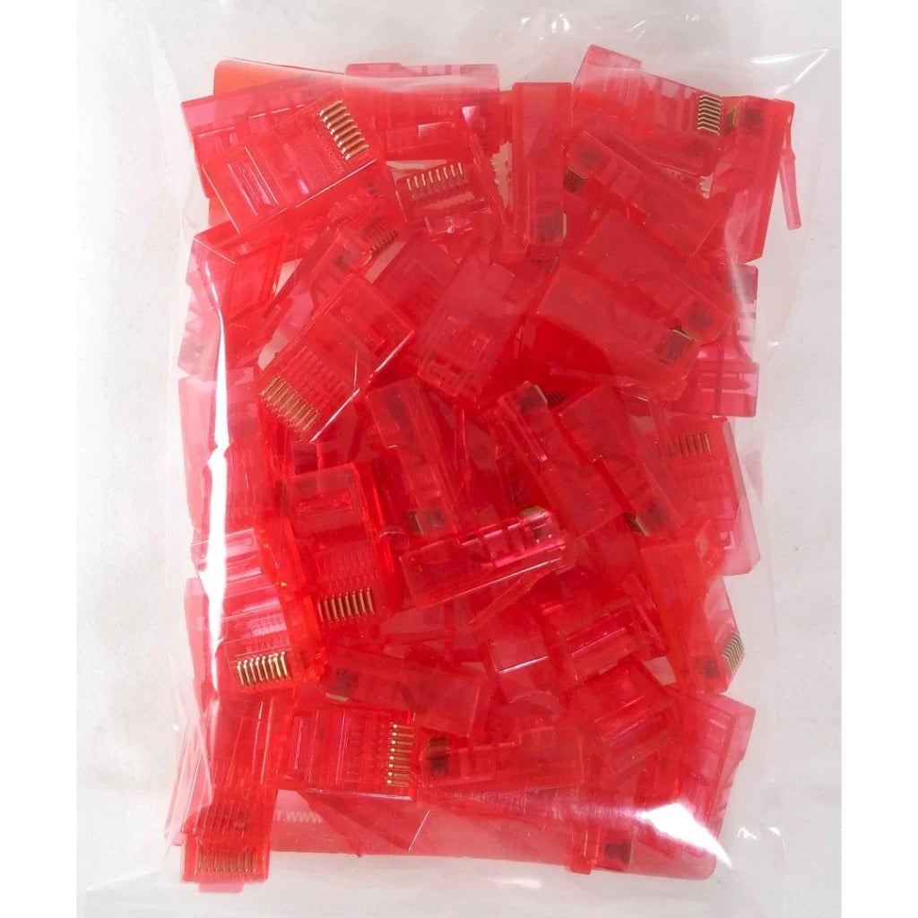 Konektor RJ45 Gold P Kecepatan 1 Gbps CAT 6 TELEBIT Crimp anti gagal