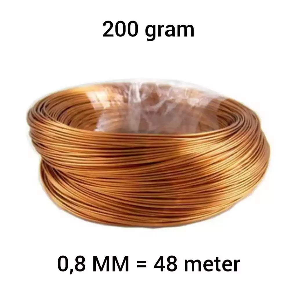 Kawat Enamel Rose Gold Color per spool 200Gram Telebit