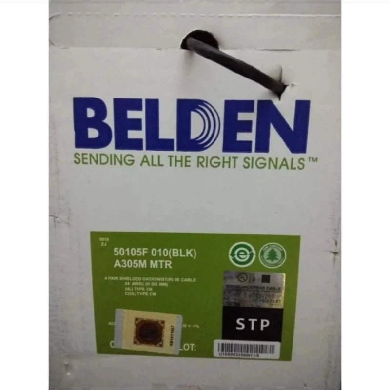 Kabel Belden CABLE CAT 5E STP/FTP 10/100 Mbps 50105F WARNA HITAM