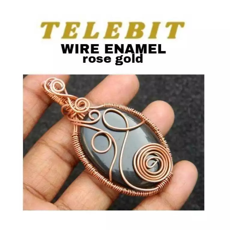 Kawat Enamel Rose Gold Color per spool 500 Gram Telebit Wire