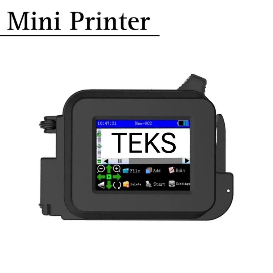 Batch Printer Mini Plus 12.7Mm Printer Inkjet Genggam anti luntur