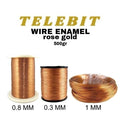 Kawat Enamel Rose Gold Color per spool 500 Gram Telebit Wire