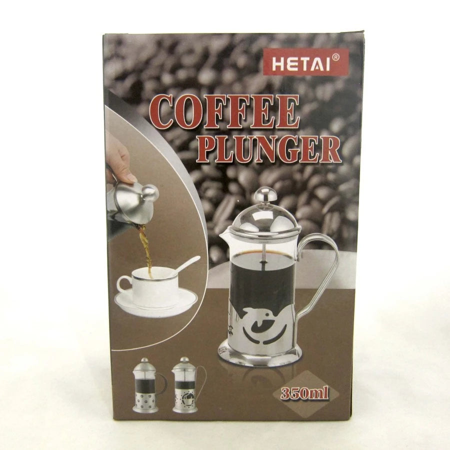 Tea Coffee Plunger 3 cup French Press 350ml Kopi Teh Maker