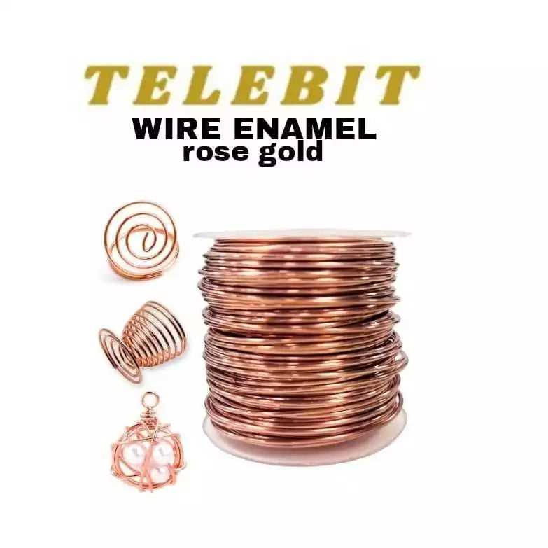 Kawat Enamel Rose Gold Color per spool 500 Gram Telebit Wire