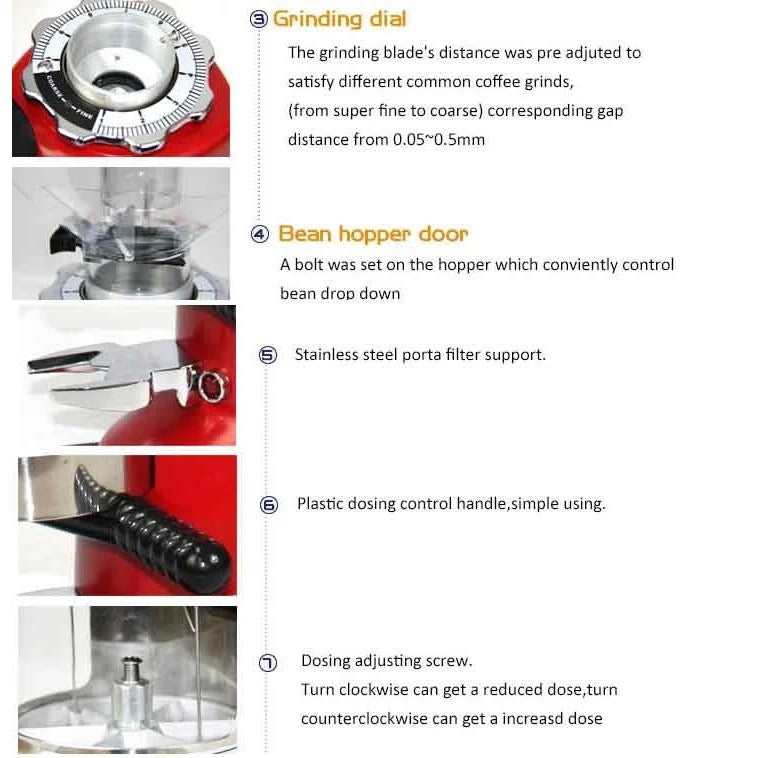 Profesional Coffee Grinder JX 600 Pengiling kopi barista espresso