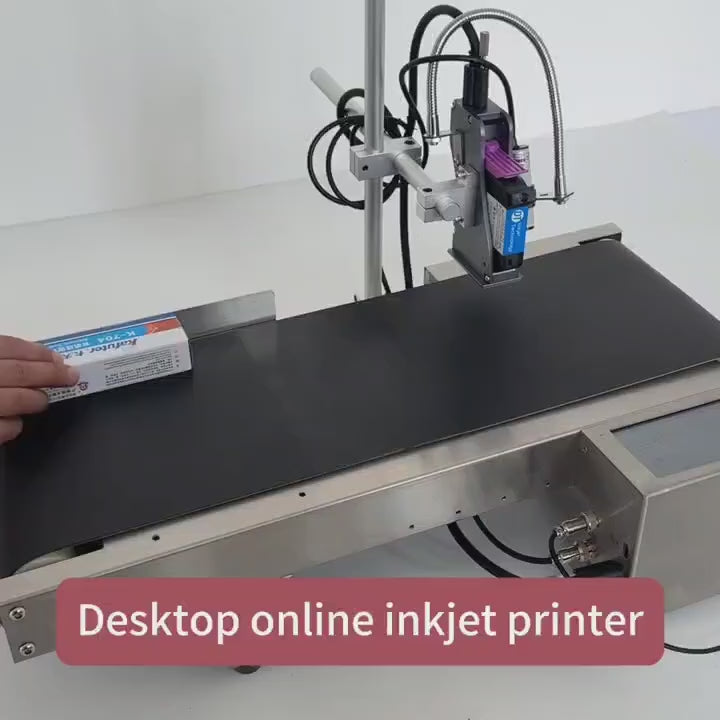 Mini Desktop Conveyor Inkjet batch printer Code Date Printer All-in-One Machine